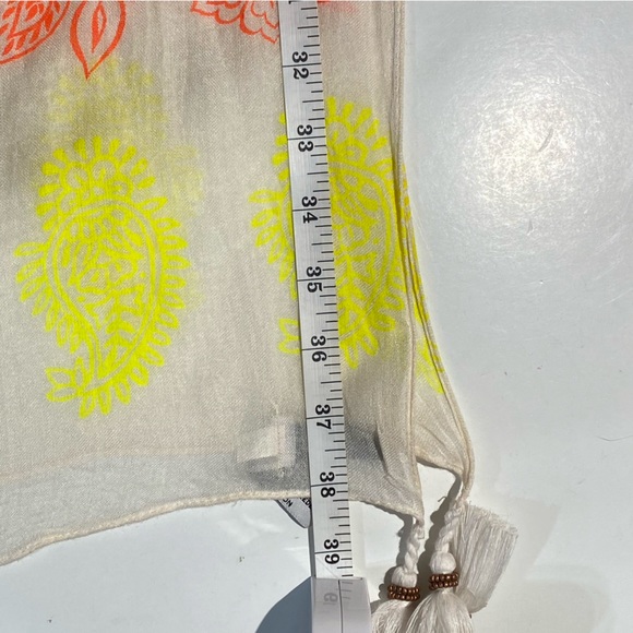 Lucky Brand Scarf White,Orange & green.Like New. - Picture 7 of 8